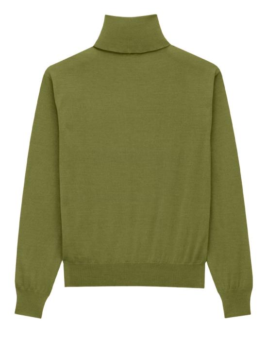 26FW 생로랑 캐시미어 울 실크 터틀넥 844617 YAPK23391 GREEN - SAINT LAURENT