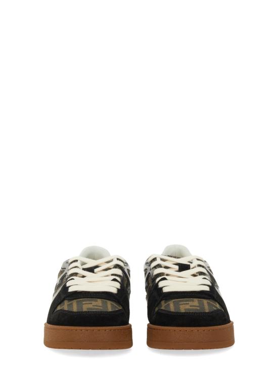 26FW 펜디 메치 스웨이드 로우탑 스니커즈 8E8470 AQ6IF17JT BLACK - FENDI
