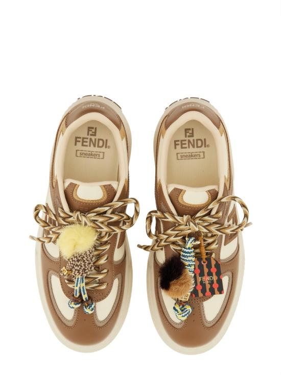25FW 펜디 매치 소프트 레더 로우탑 스니커즈 8E8721 AY9NF1TO6 BEIGE - FENDI