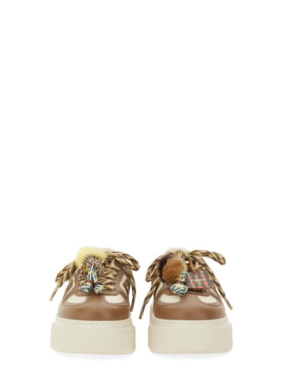 25FW 펜디 매치 소프트 레더 로우탑 스니커즈 8E8721 AY9NF1TO6 BEIGE - FENDI