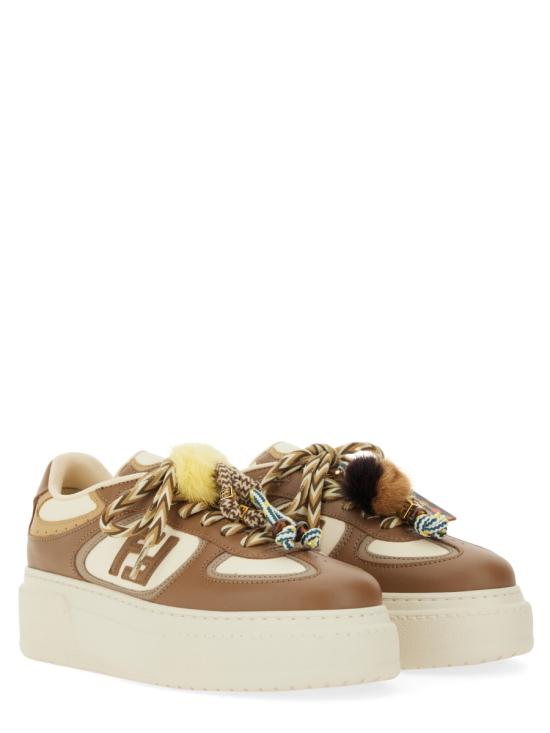 25FW 펜디 매치 소프트 레더 로우탑 스니커즈 8E8721 AY9NF1TO6 BEIGE - FENDI