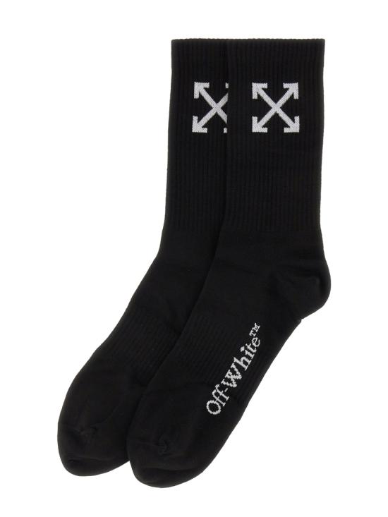 25FW 오프화이트 양말 OMRA080 C99KNI0021001 BLACK - OFF WHITE