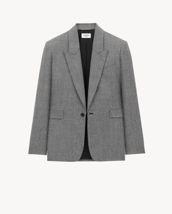 25FW 생로랑 수트 자켓 837196 Y5H541095 GREY - SAINT LAURENT