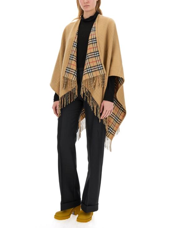 26SS 버버리 체크 울 리버시블 케이프 8071673 A7026 BEIGE - BURBERRY