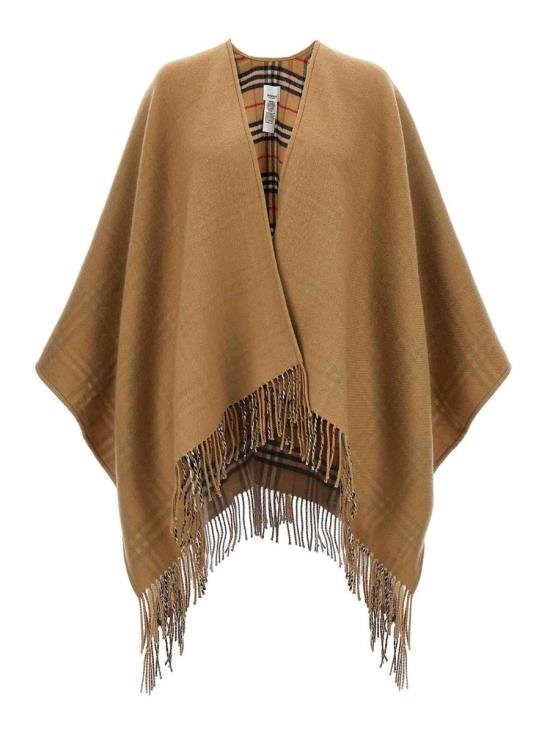 26SS 버버리 체크 울 리버시블 케이프 8071673 A7026 BEIGE - BURBERRY