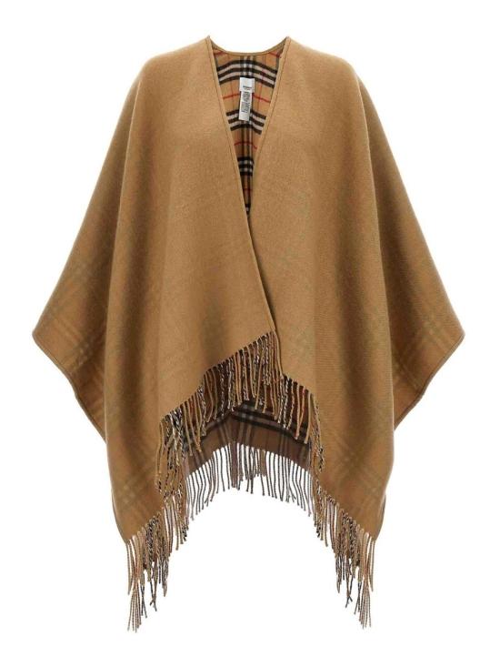 26SS 버버리 체크 울 리버시블 케이프 8071673 A7026 BEIGE