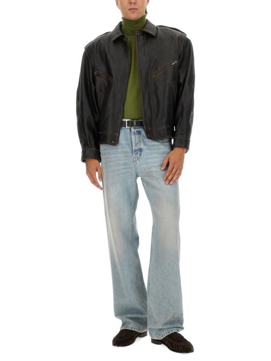 25FW 생로랑 가죽 자켓 845464 YCNX21628 BROWN - SAINT LAURENT