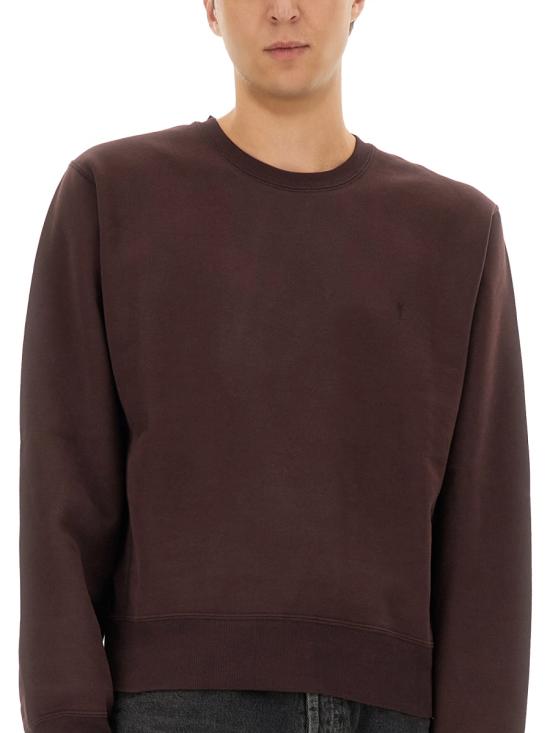 26FW 생로랑 CASSANDRE, 캐산드르 크루넥 스웨트셔츠 820127 Y36SW5053 BORDEAUX - SAINT LAURENT