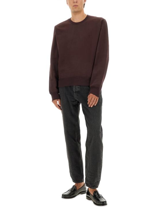 26FW 생로랑 CASSANDRE, 캐산드르 크루넥 스웨트셔츠 820127 Y36SW5053 BORDEAUX - SAINT LAURENT