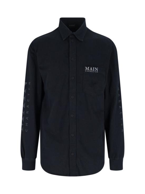 25FW 발렌시아가 긴팔 셔츠 850260 TTVB91083 Black