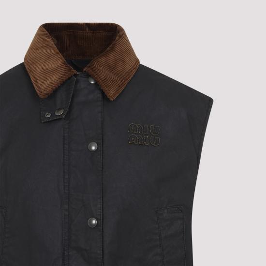 25FW 미우미우 데님 자켓 ML1171SOOO 15WS 0002 Black - MIU MIU