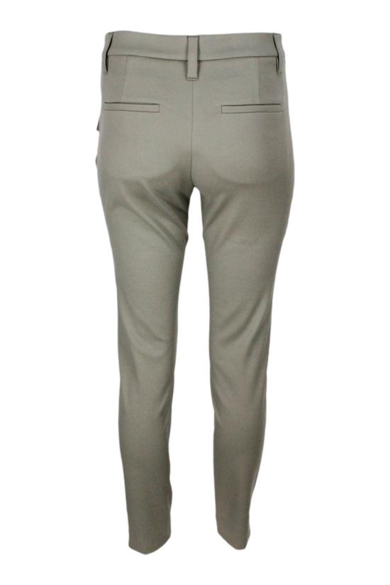 25FW 브루넬로 쿠치넬리 스트레이트 팬츠 MA126P7258 C8599 Green - BRUNELLO CUCINELLI