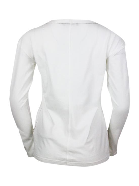 25FW 파비아나 필리피 반팔 티셔츠 JED274F599D616 0142 White - FABIANA FILIPPI