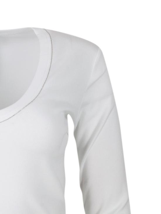 25FW 파비아나 필리피 반팔 티셔츠 JED214F397I939 White - FABIANA FILIPPI