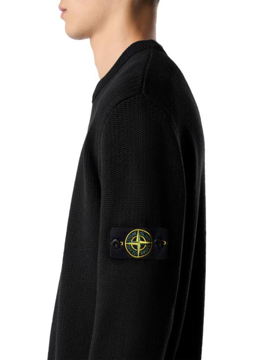 25FW 스톤 아일랜드 윈터 코튼 크루넥 점퍼 K2S155100049S00A2V0029 BLACK DOM - STONE ISLAND