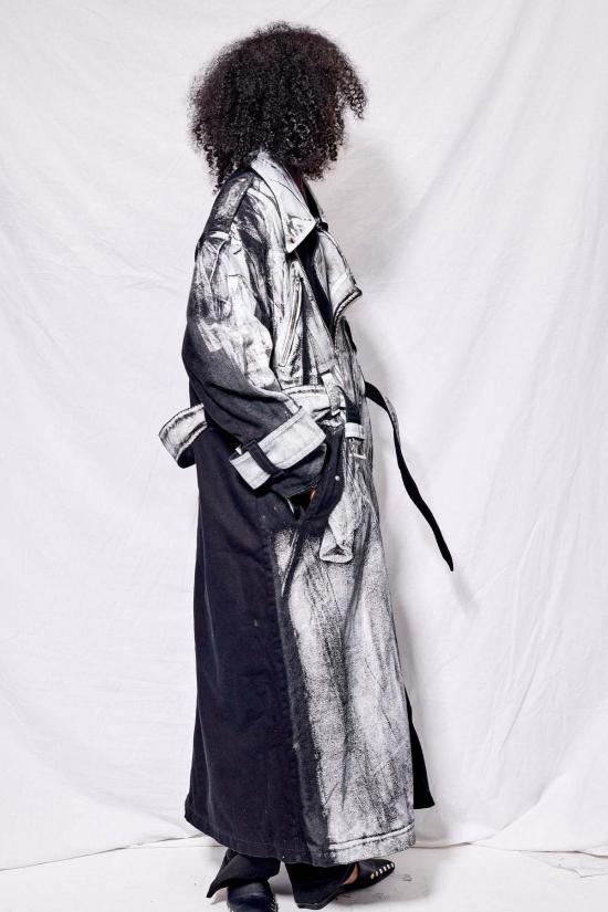  바퀘라 트렌치 코트 바케라 페인트 작업복 트렌치코트 - VAQUERA