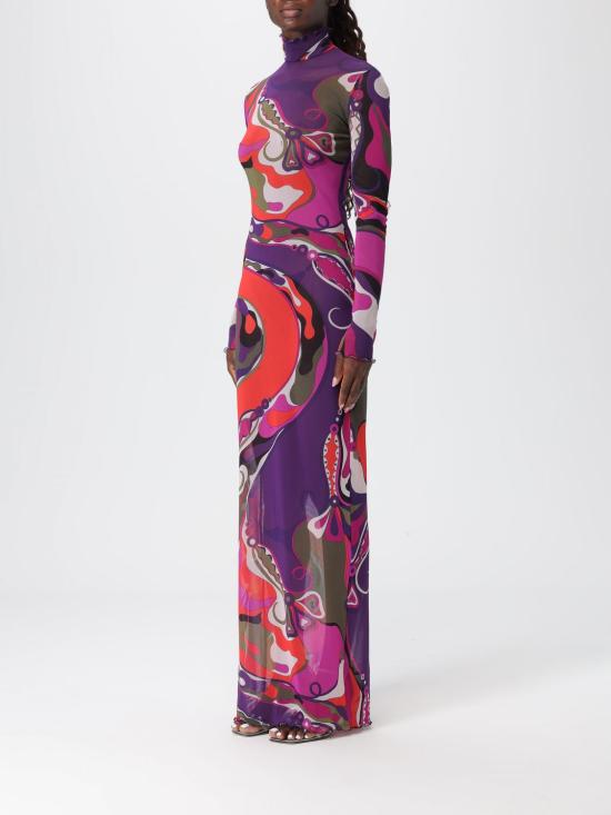 25FW 푸찌 롱 원피스 5UJI26 017 Violet - PUCCI