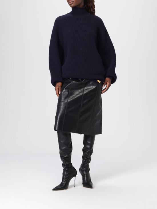 25FW 발망 터틀넥 FF0KG025KJ02 6DU Blue - BALMAIN