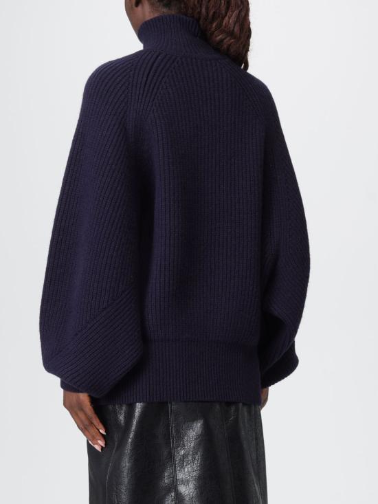 25FW 발망 터틀넥 FF0KG025KJ02 6DU Blue - BALMAIN