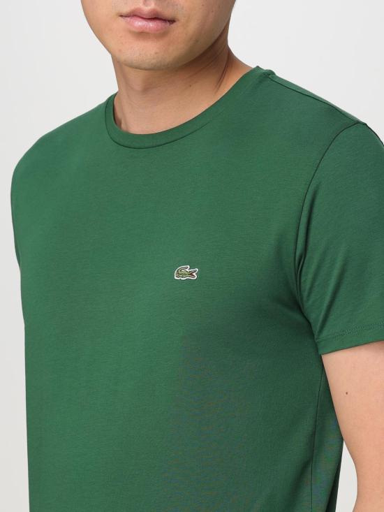 26SS 라코스테 피마 코튼 저지 크루넥 티셔츠 TH6709 132 Green - LACOSTE