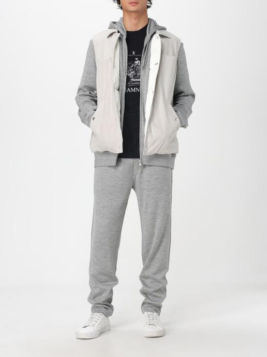 25FW 브루넬로 쿠치넬리 트레이닝/조거 팬츠 MM8353243G C8299 Grey - BRUNELLO CUCINELLI