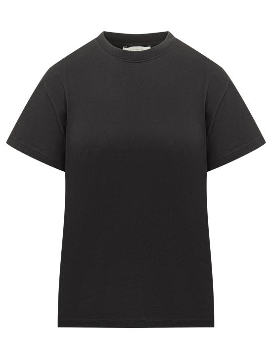 25FW 스튜디오 니콜슨 반팔 티셔츠 MARINESNW BLACK