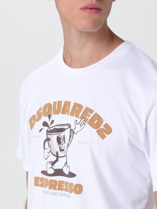 25FW 디스퀘어드2 반팔 티셔츠 S74GD1452D20020 100 White - DSQUARED2