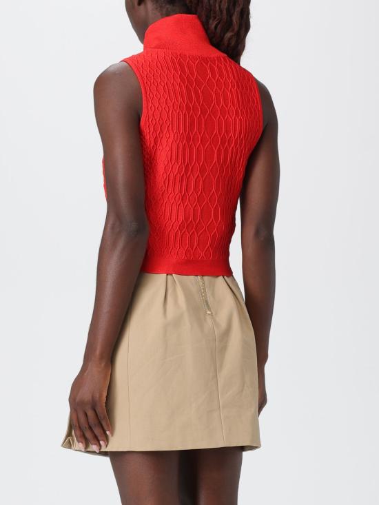 25FW 발망 민소매 티셔츠 FF0AB203KJ03 3CL Red - BALMAIN