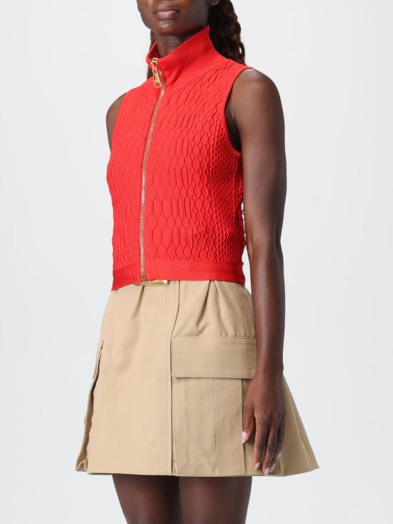 25FW 발망 민소매 티셔츠 FF0AB203KJ03 3CL Red - BALMAIN