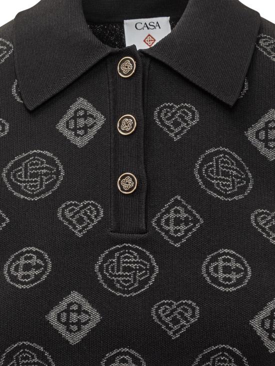 25FW 카사블랑카 폴로 티셔츠 AW25KW107701 01 NERO - CASABLANCA