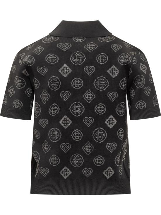 25FW 카사블랑카 폴로 티셔츠 AW25KW107701 01 NERO - CASABLANCA