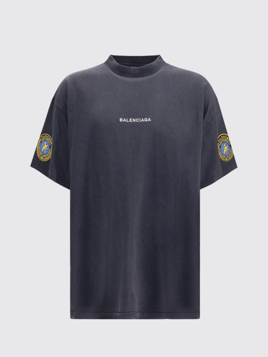 25FW 발렌시아가 반팔 티셔츠 831305TSVH4 1041 Black