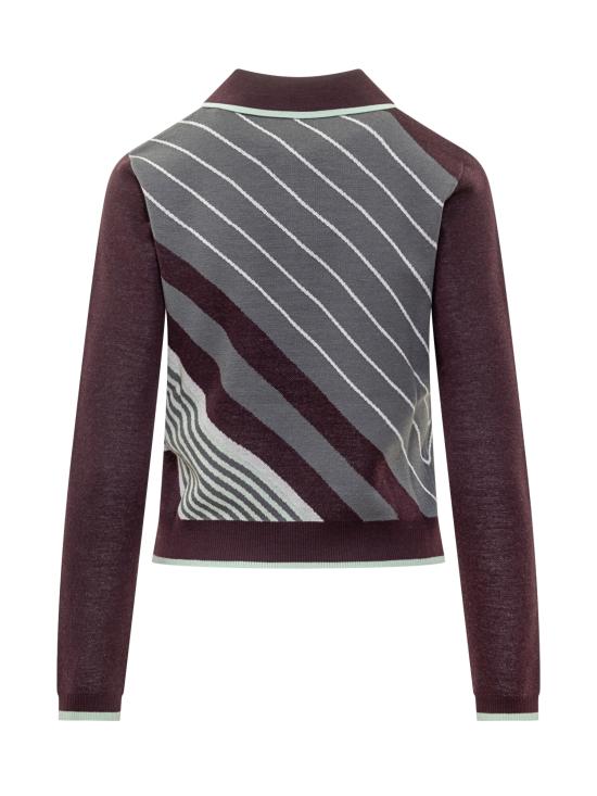 25FW 카사블랑카 폴로 티셔츠 AW25KW108501 01 NERO GRIGIO - CASABLANCA