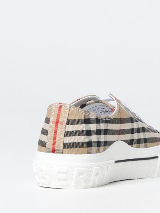 26SS 버버리 빈티지 체크 코튼 스니커즈 8049745 Beige - BURBERRY