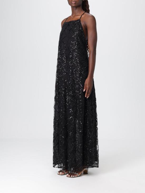 25FW 엠포리오 아르마니 롱 원피스 EW001346AF10242 UC001 Black - EMPORIO ARMANI