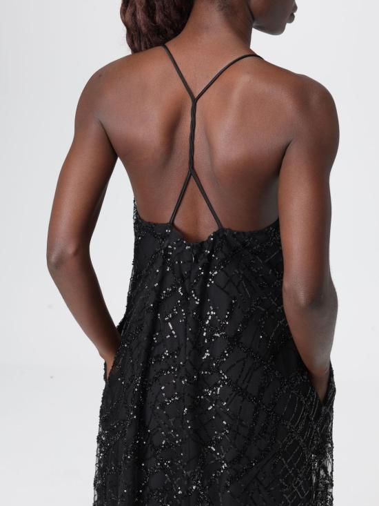 25FW 엠포리오 아르마니 롱 원피스 EW001346AF10242 UC001 Black - EMPORIO ARMANI