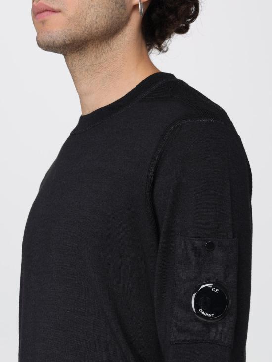 25FW 씨피 컴퍼니 스웨터 19CMKN024A003247F 999 Black - C.P. COMPANY
