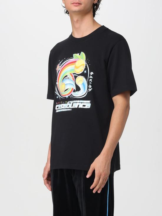 25FW 카사블랑카 반팔 티셔츠 MAW25JTS001 08 Black - CASABLANCA