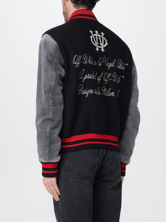 25FW 오프화이트 봄버 자켓 OMEH053F25FAB003 1017 Black - OFF WHITE