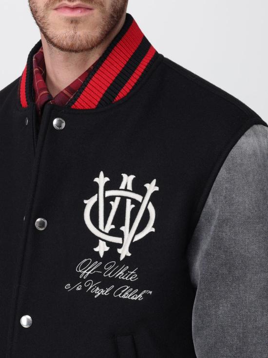 25FW 오프화이트 봄버 자켓 OMEH053F25FAB003 1017 Black - OFF WHITE