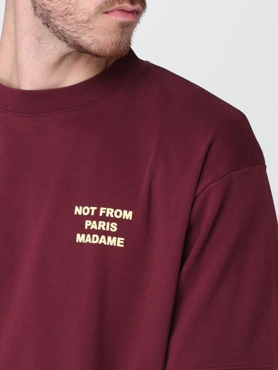 25FW 드롤드무슈 반팔 티셔츠 TS203CO002 WN Red - DROLE DE MONSIEUR