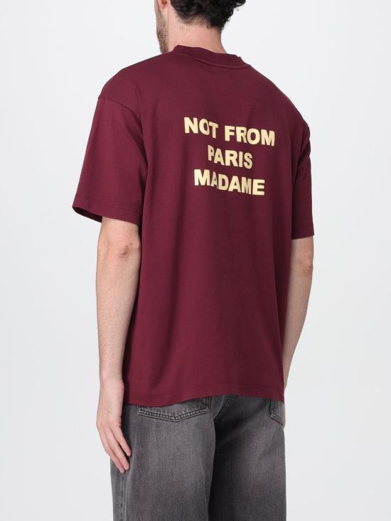 25FW 드롤드무슈 반팔 티셔츠 TS203CO002 WN Red - DROLE DE MONSIEUR