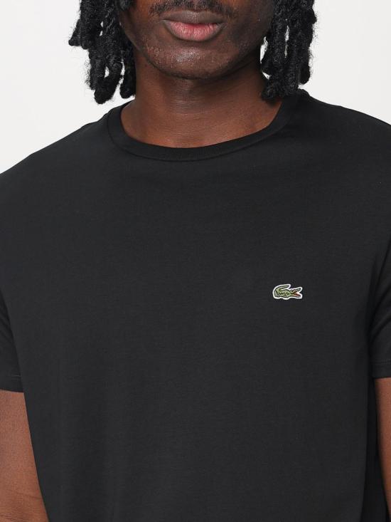 26SS 라코스테 피마 코튼 저지 크루넥 티셔츠 TH6709 031 Black - LACOSTE