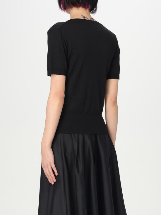 25FW 비비안웨스트우드 베아 니트 반소매 스웨터 1803002QY001A N402 Black - VIVIENNE WESTWOOD