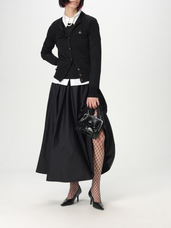 25FW 비비안웨스트우드 베아 니트 반소매 스웨터 1803002QY001A N402 Black - VIVIENNE WESTWOOD