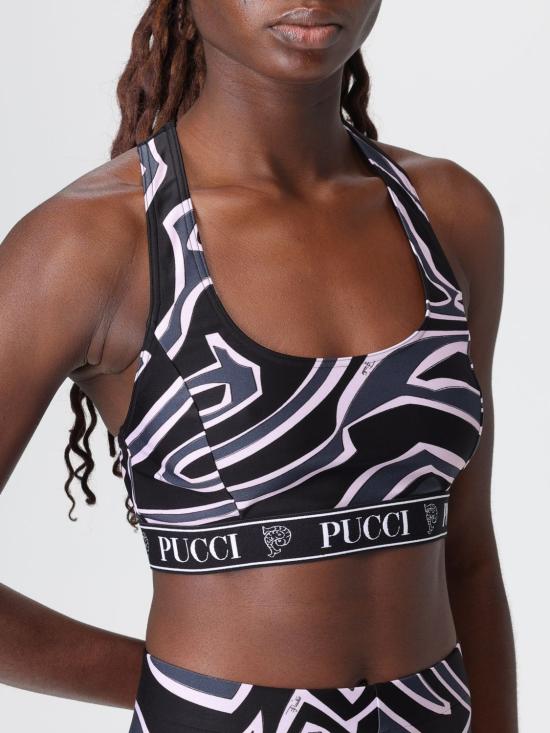 25FW 푸찌 트레이닝 티셔츠 5UTP55 052 Black - PUCCI