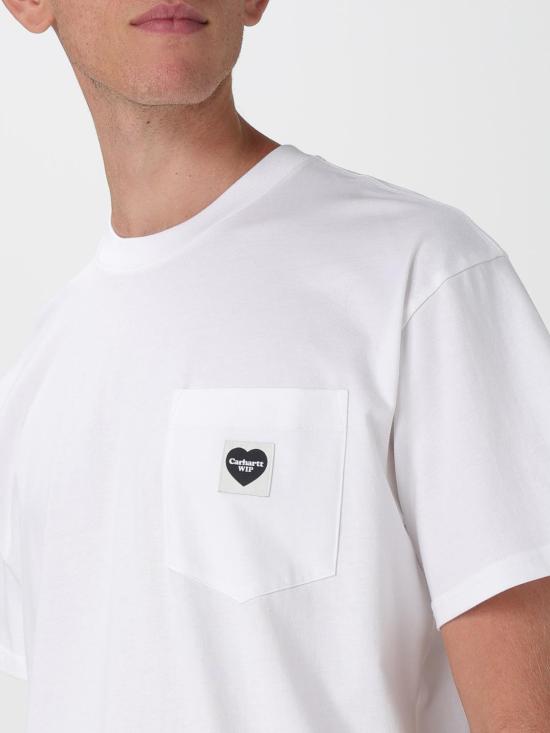 25FW 칼하트 WIP 반팔 티셔츠 I032128 00AXX White - CARHARTT WIP