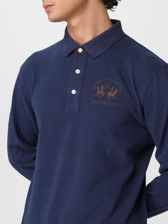 25FW 라 마티나 폴로 티셔츠 MBP300JS005 07017 Blue - LA MARTINA