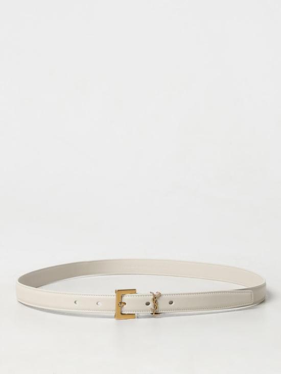 26SS 생로랑 카산드라 씬 스퀘어 버클 벨트 554465BOO0W 9207 Yellow Cream