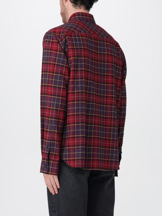 25FW 오프화이트 셔츠 OMGE04MF25FAB003 2810 Burgundy - OFF WHITE